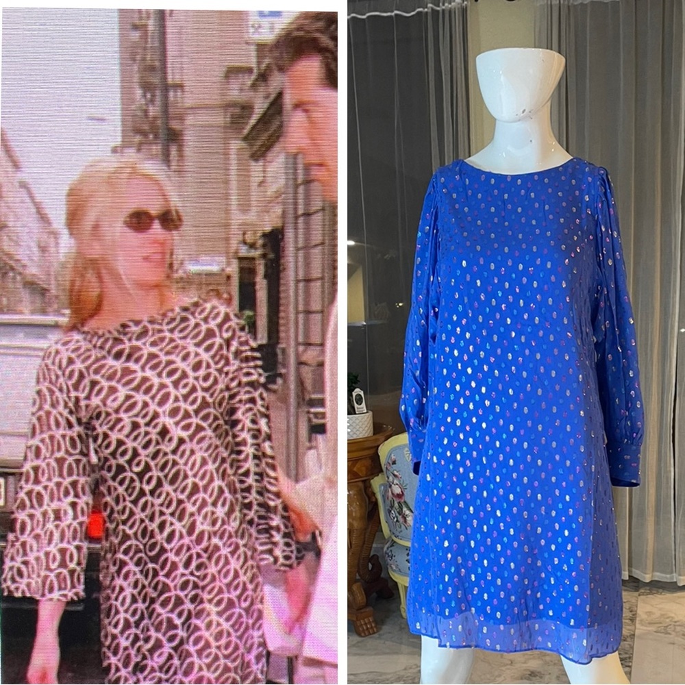 Lily Lilly Pulitzer Blue Metallic Dress Size 2